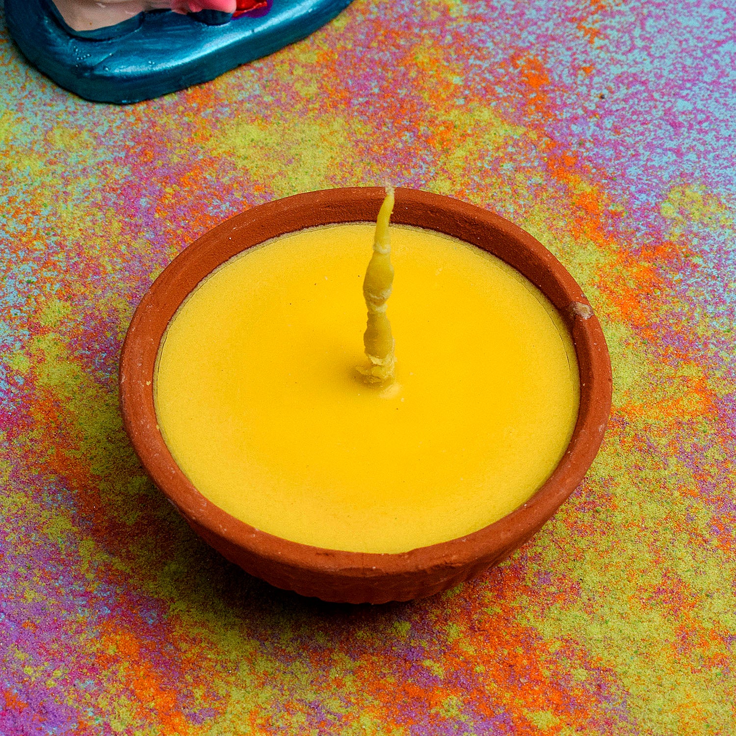 Satvik Pure Cow Ghee Akhand Jyot 6 to 8 Hours Burning Clay Diya Pack of 1